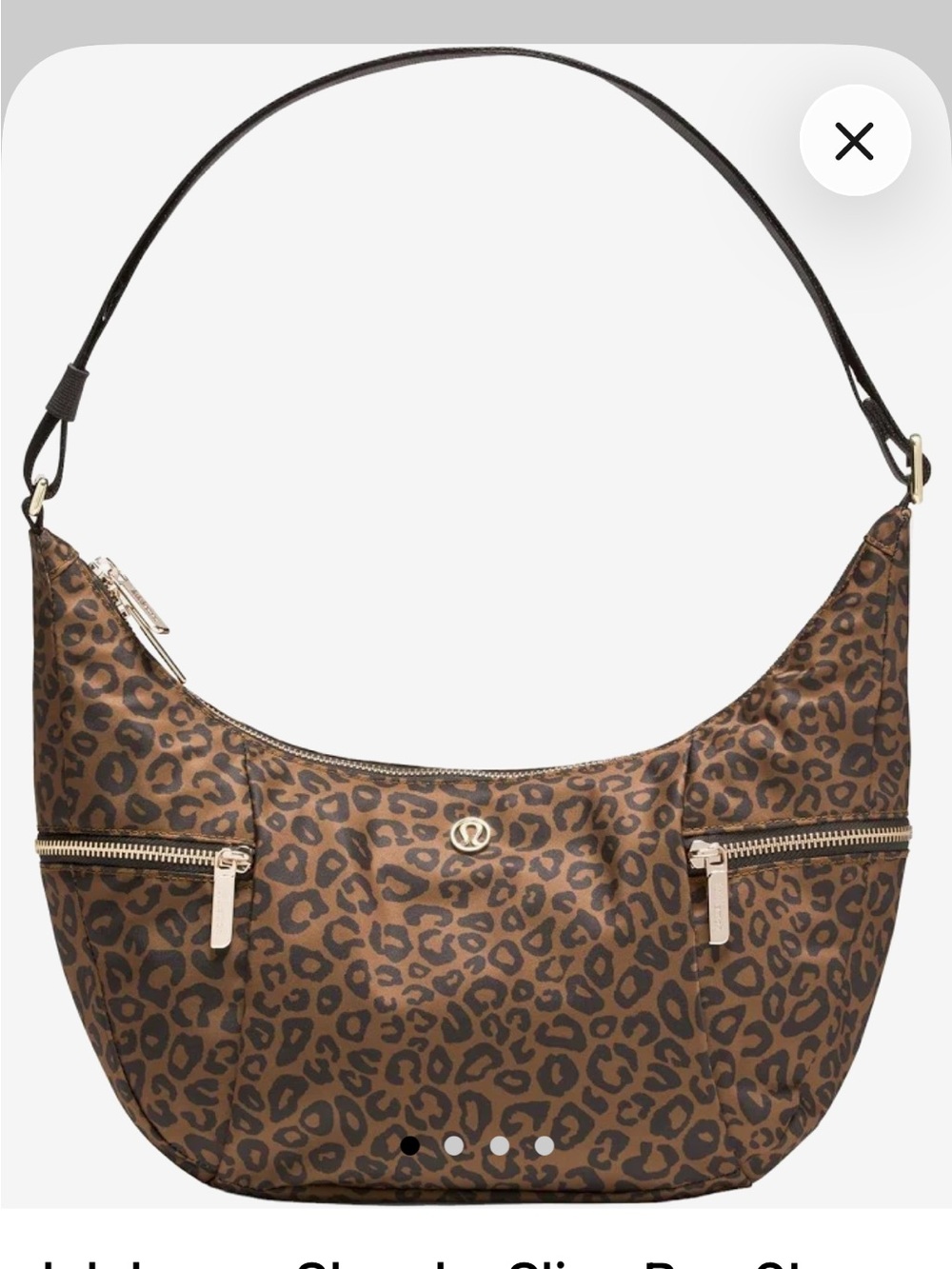 Lululemon Slouchy Sling Bag 6L Metal Hardware Leopard  NWT